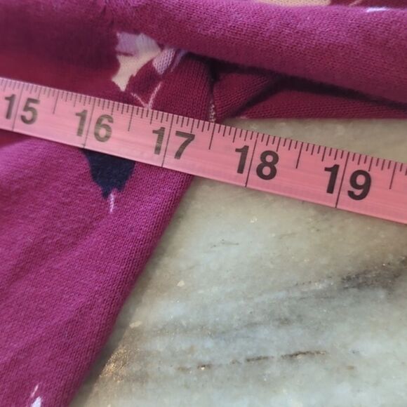 Tommy Hilfiger Cardigan Small Women's 100% Cotton Burgundy with Leaves Long - Picture 8 of 8